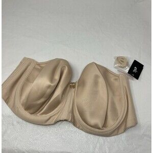 NWT Elila Plus Size Beige Strapless Convertible Straps Nude Bra Not Padded 44D